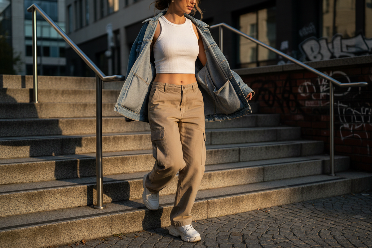 White Cropped Tank Top