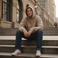 Beige Oversized Sweatshirt