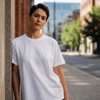 White Minimal Plain Tee