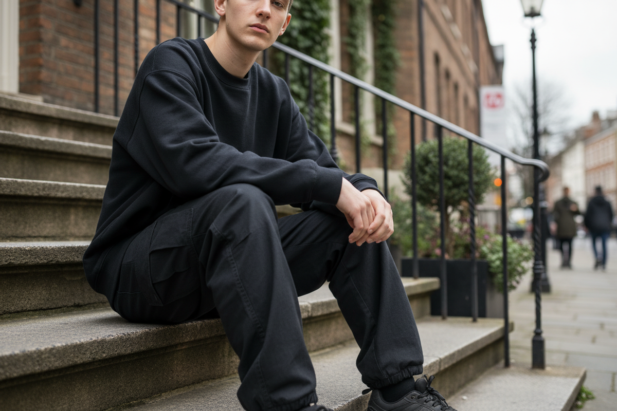 Black Oversized Sweatshirt