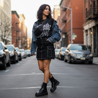 Black Cargo Skirt